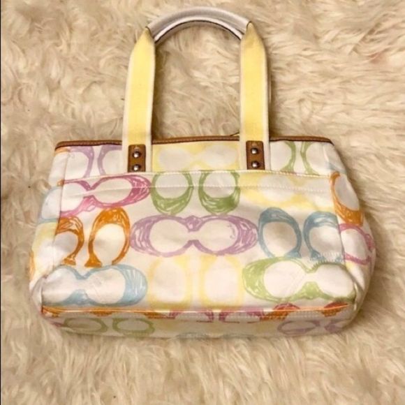 Coach Hampton Multi Color Scribble Logo Bag - Picture 5 of 8